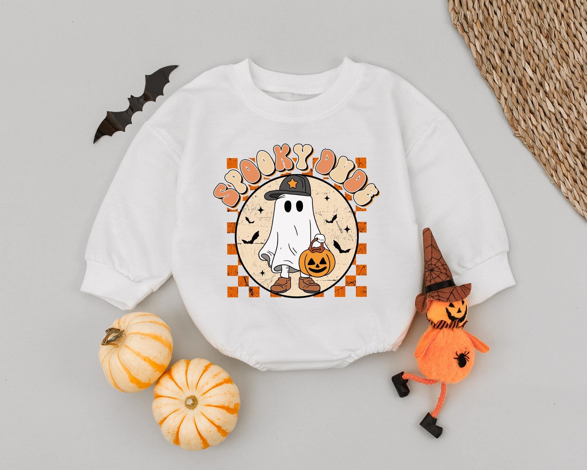Spooky Ghost Baby Romper - First Halloween Outfit & Toddler Gift