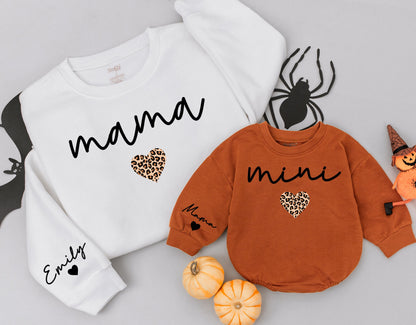 Matching Family Christmas Outfit: Mama, Dada, Mini Sweatshirts & Romper