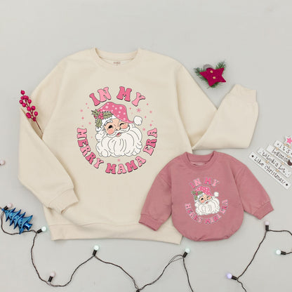 Festive Family Match: Merry Mama & Mini Christmas Sweatshirts