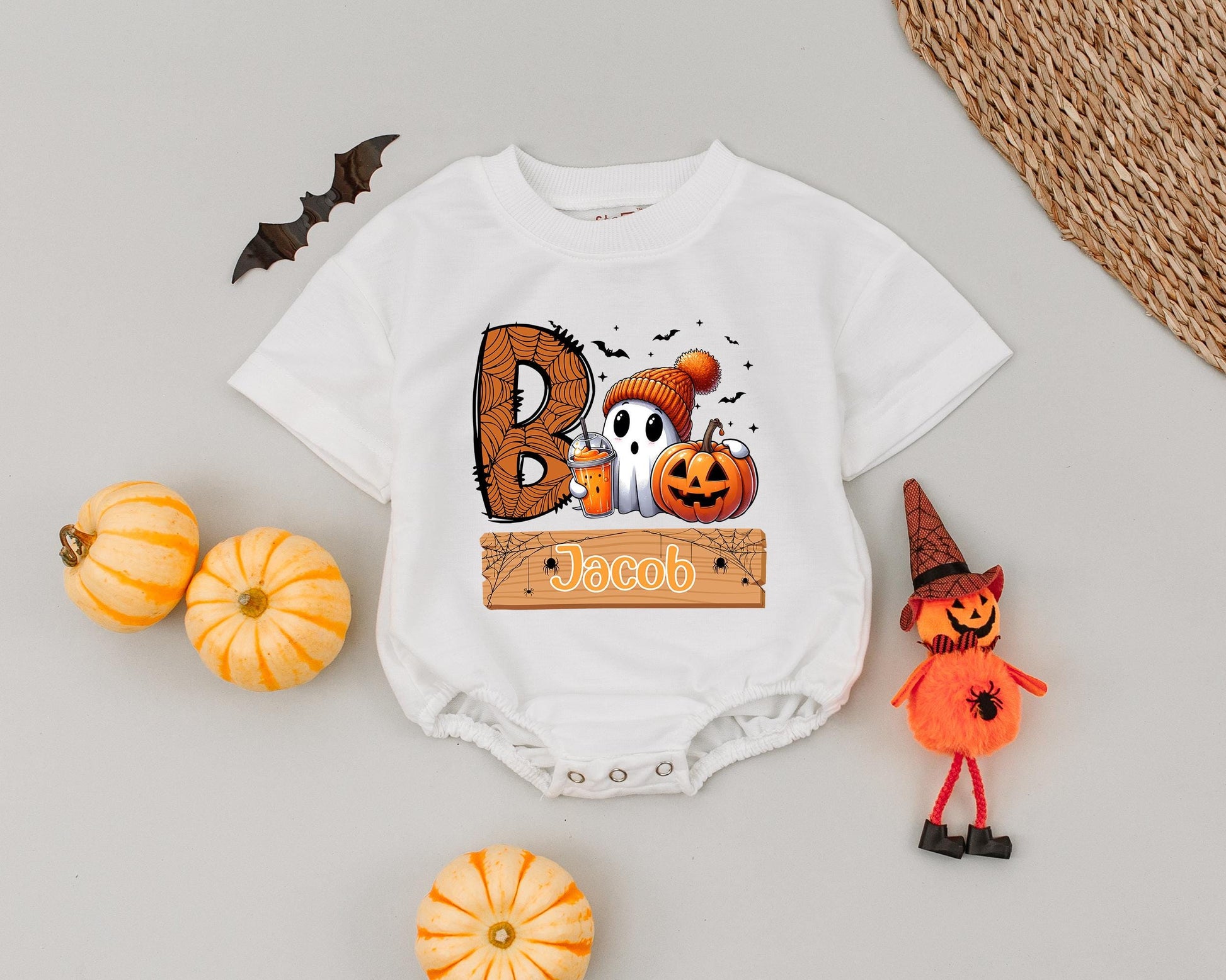 Personalized Boo Romper: My First Halloween Outfit for Baby Boys & Girls