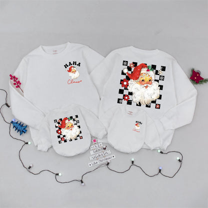 Matching Christmas Sweaters: Mama & Me, Family, Baby Romper Set