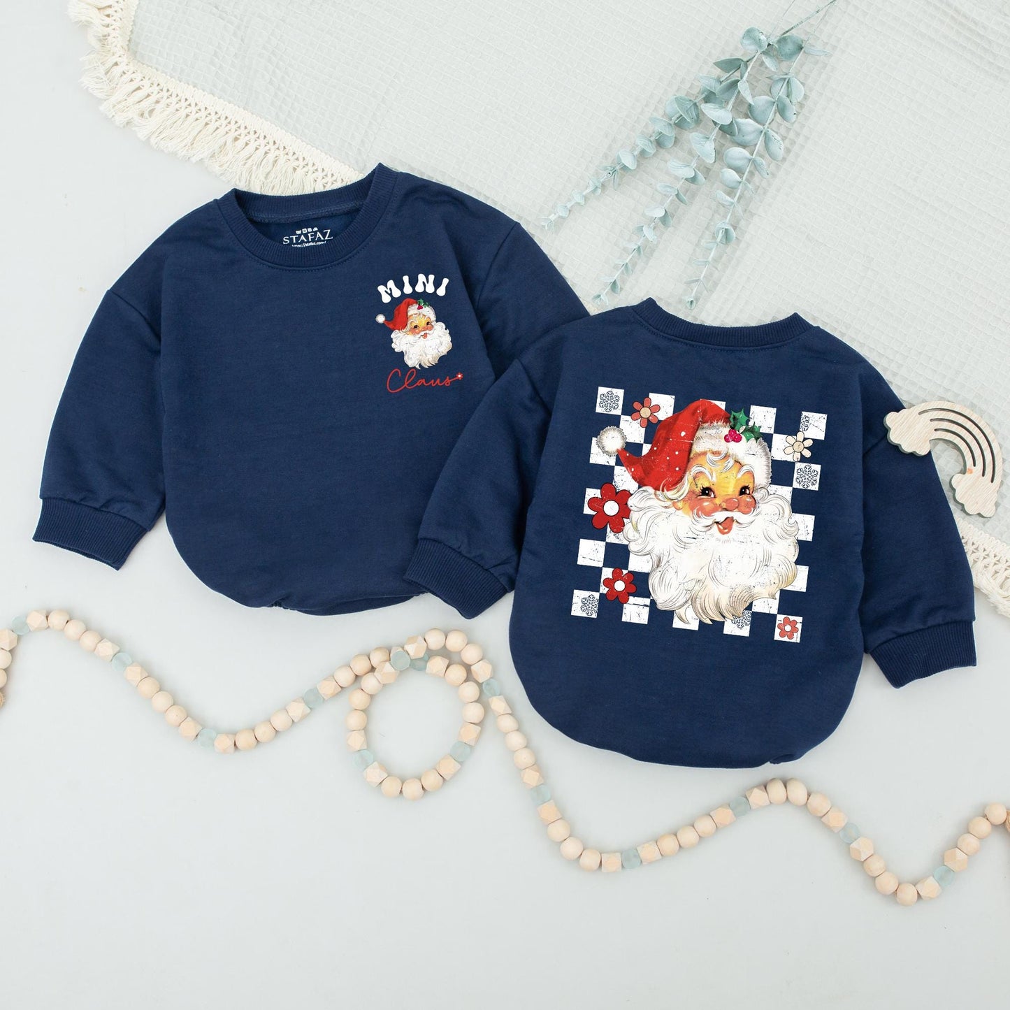 Matching Christmas Sweaters: Mama & Me, Family, Baby Romper Set