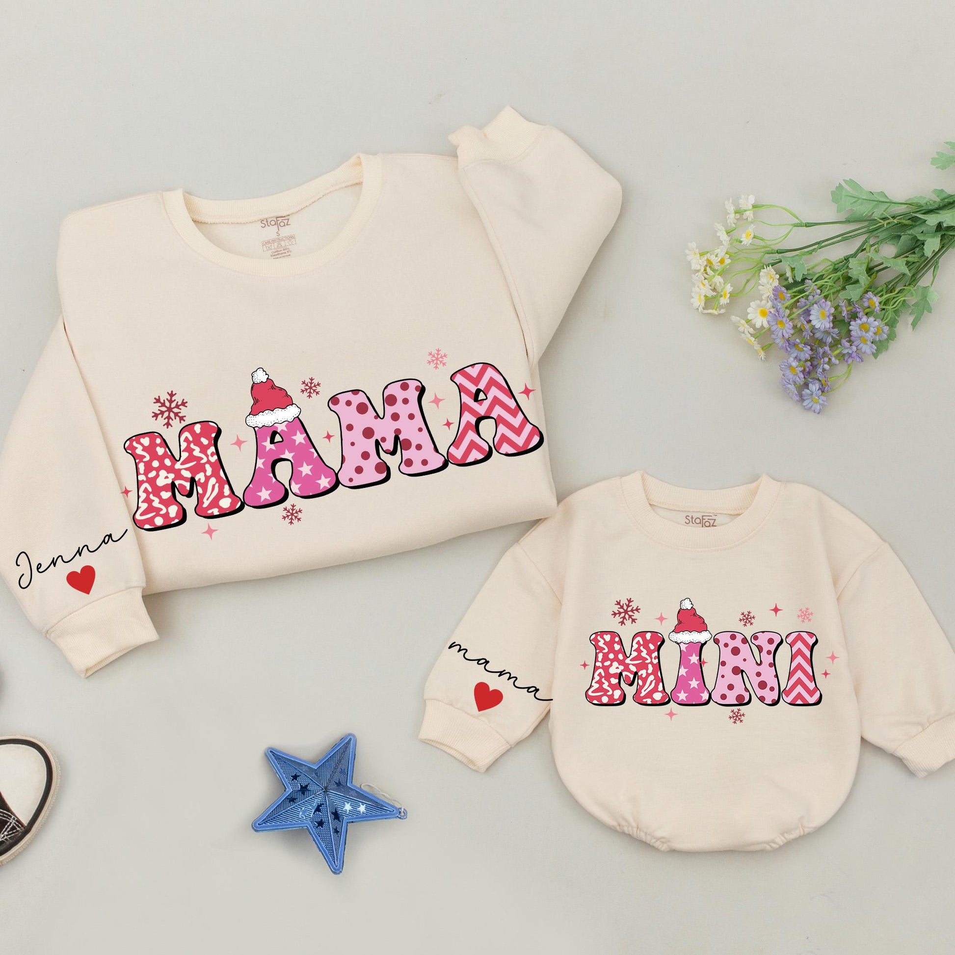 Mama and Mini Christmas Sweatshirt Set: Cozy Family Match Outfit