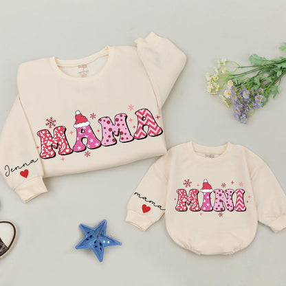 Mama and Mini Christmas Sweatshirt Set: Cozy Family Match Outfit