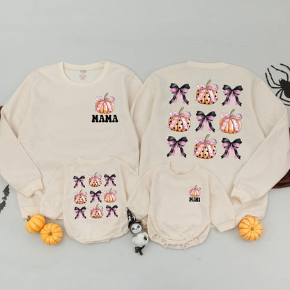 Pumpkin Season Mommy & Me Sweaters: Cozy Retro Family Halloween