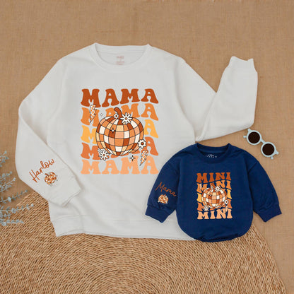 Mama & Mini Personalized Pumpkin Sweatshirt, Thanksgiving Outfit