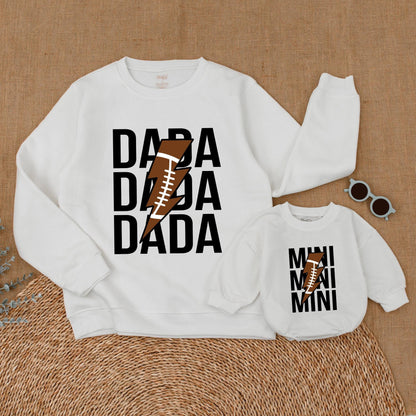 Matching Family Football Sweatshirts: Custom Mom and Baby Outfits
