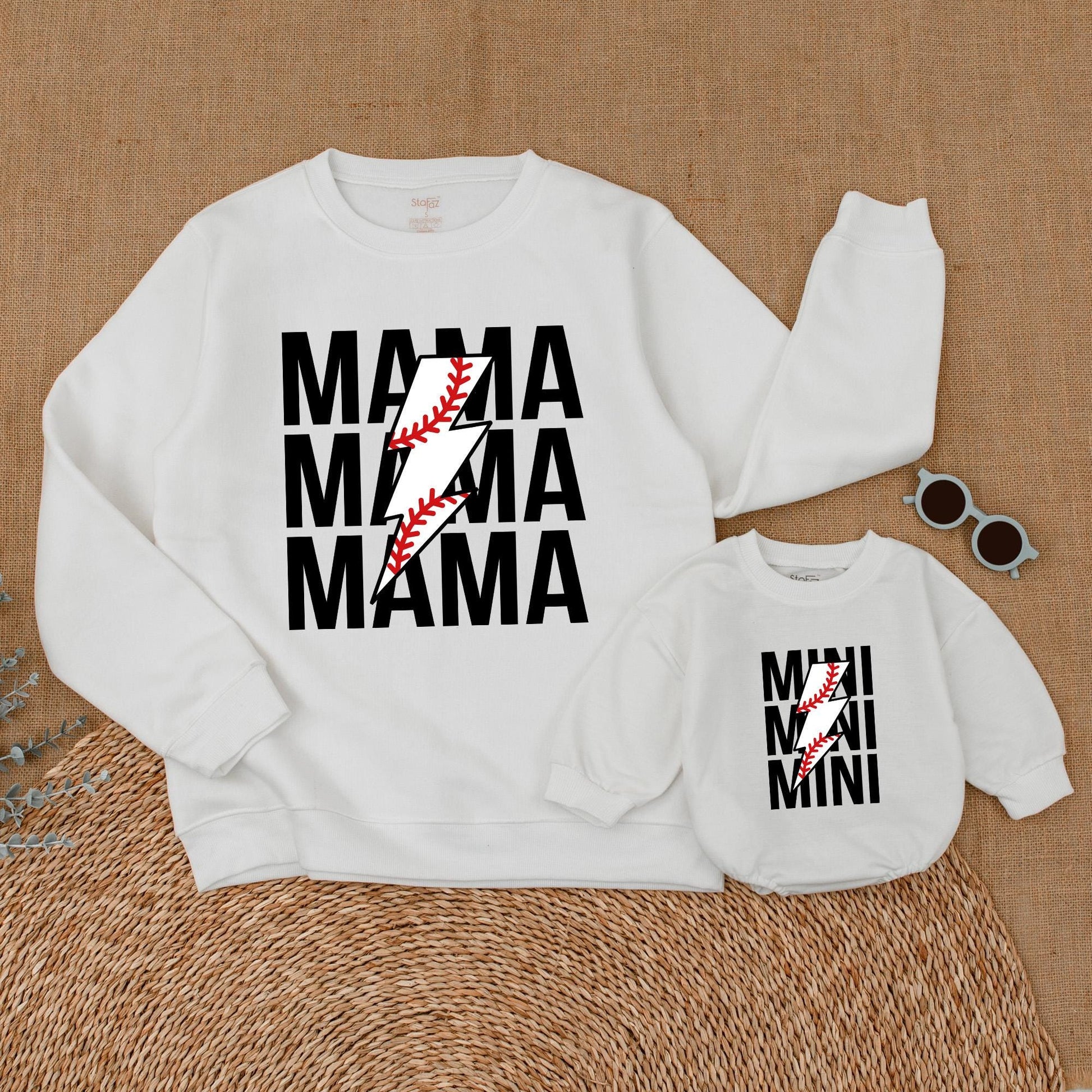 Matching Family Baseball Outfits: Custom Sweaters for Mom & Baby