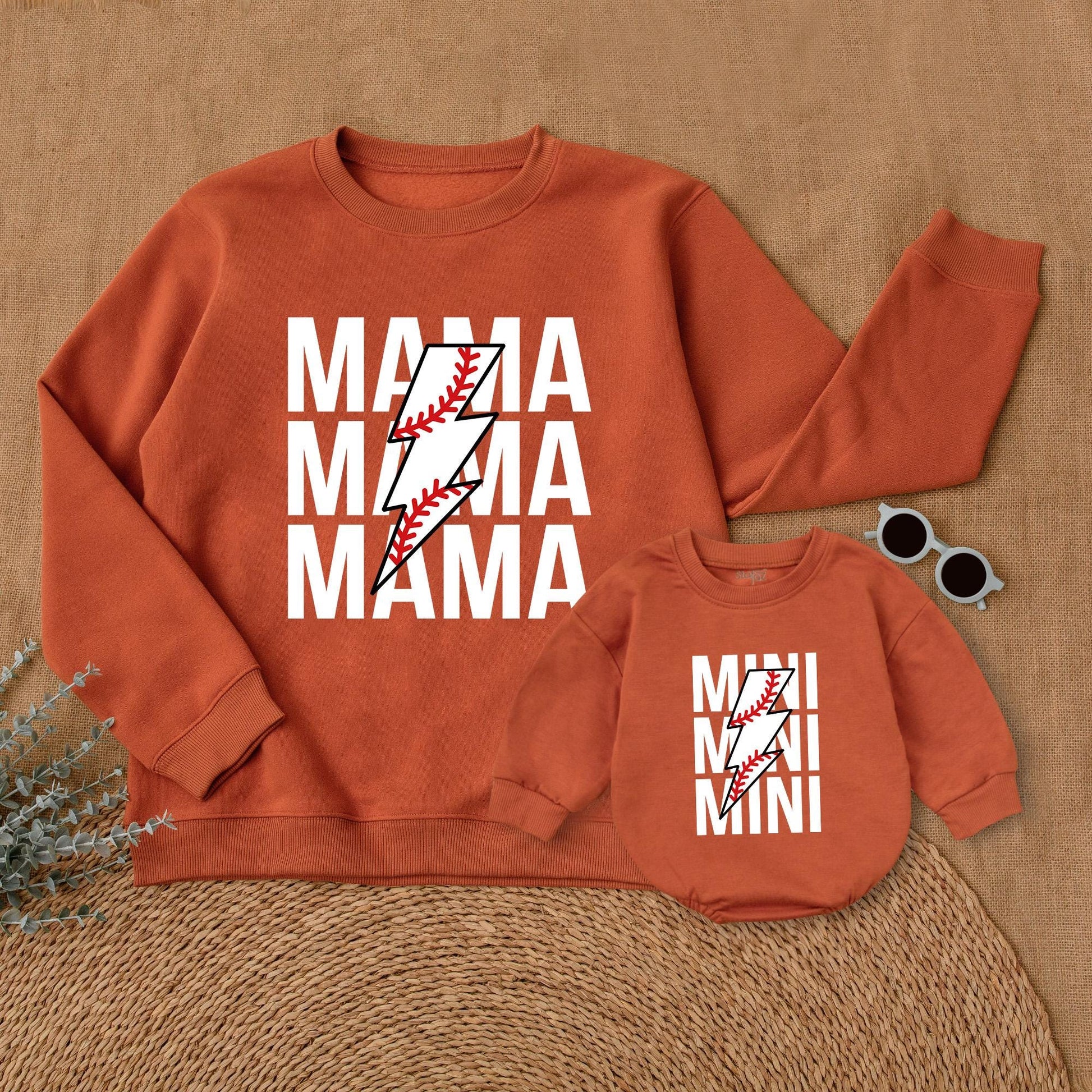 Matching Family Baseball Outfits: Custom Sweaters for Mom & Baby