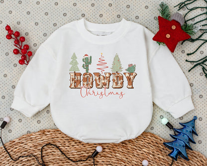 Western Holiday Romper: Baby’s First Xmas Outfit & Shower Gift