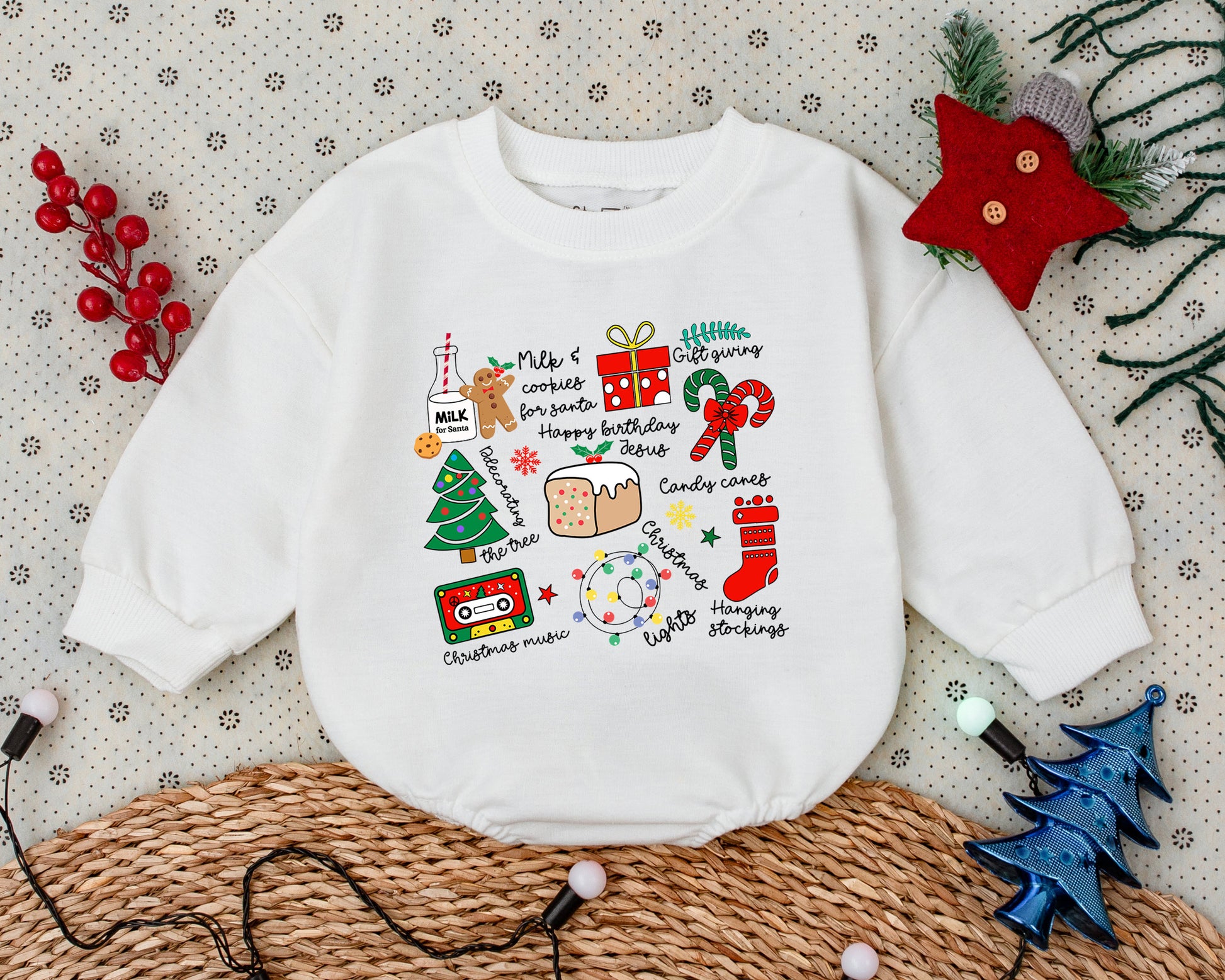 Christmas Bubble Romper: Vintage Toddler Outfit & Baby Shower Gift