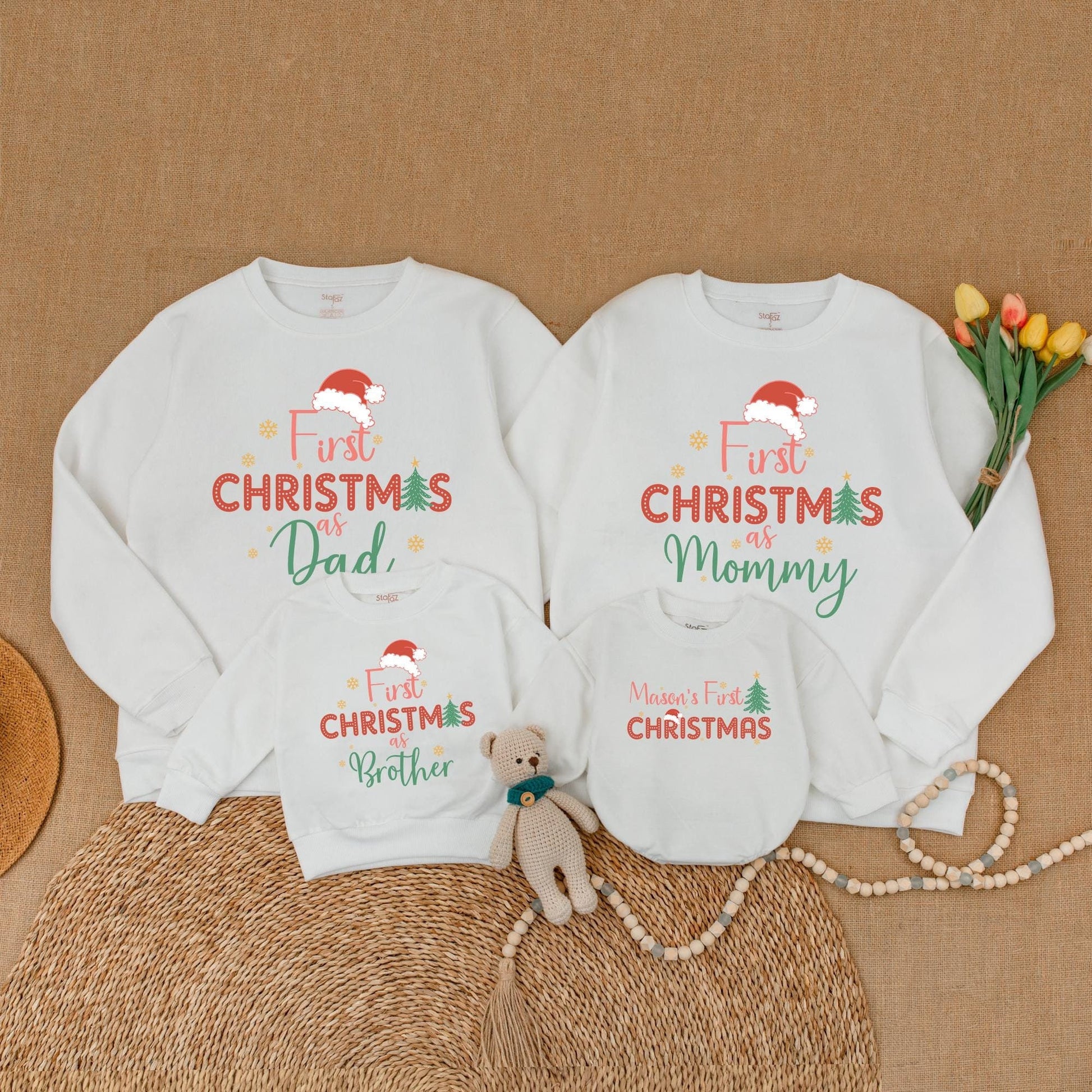 Cozy Family Christmas: Retro Sweaters, Personalized Outfits & More 