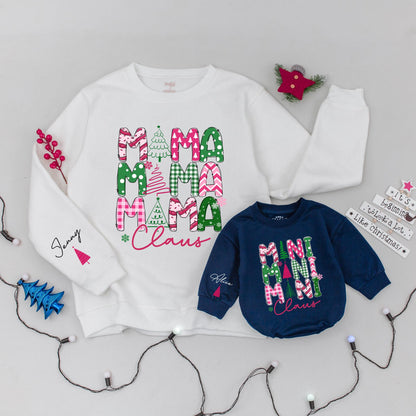 Festive Family Matching Santa Sweaters & Baby Rompers - Xmas Gifts