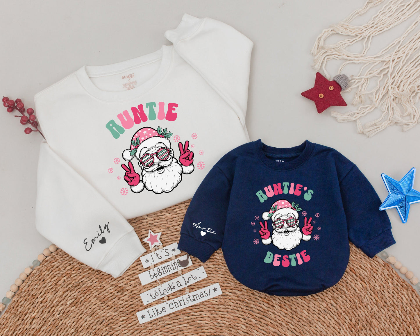 Matching Auntie & Little Bestie Shirts: Christmas & Holiday Family Fun