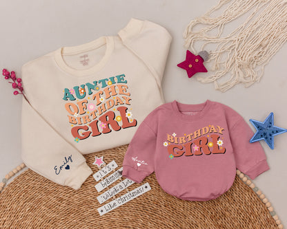 Auntie & Niece Birthday Matching Outfit, Gift Sweatshirt Set