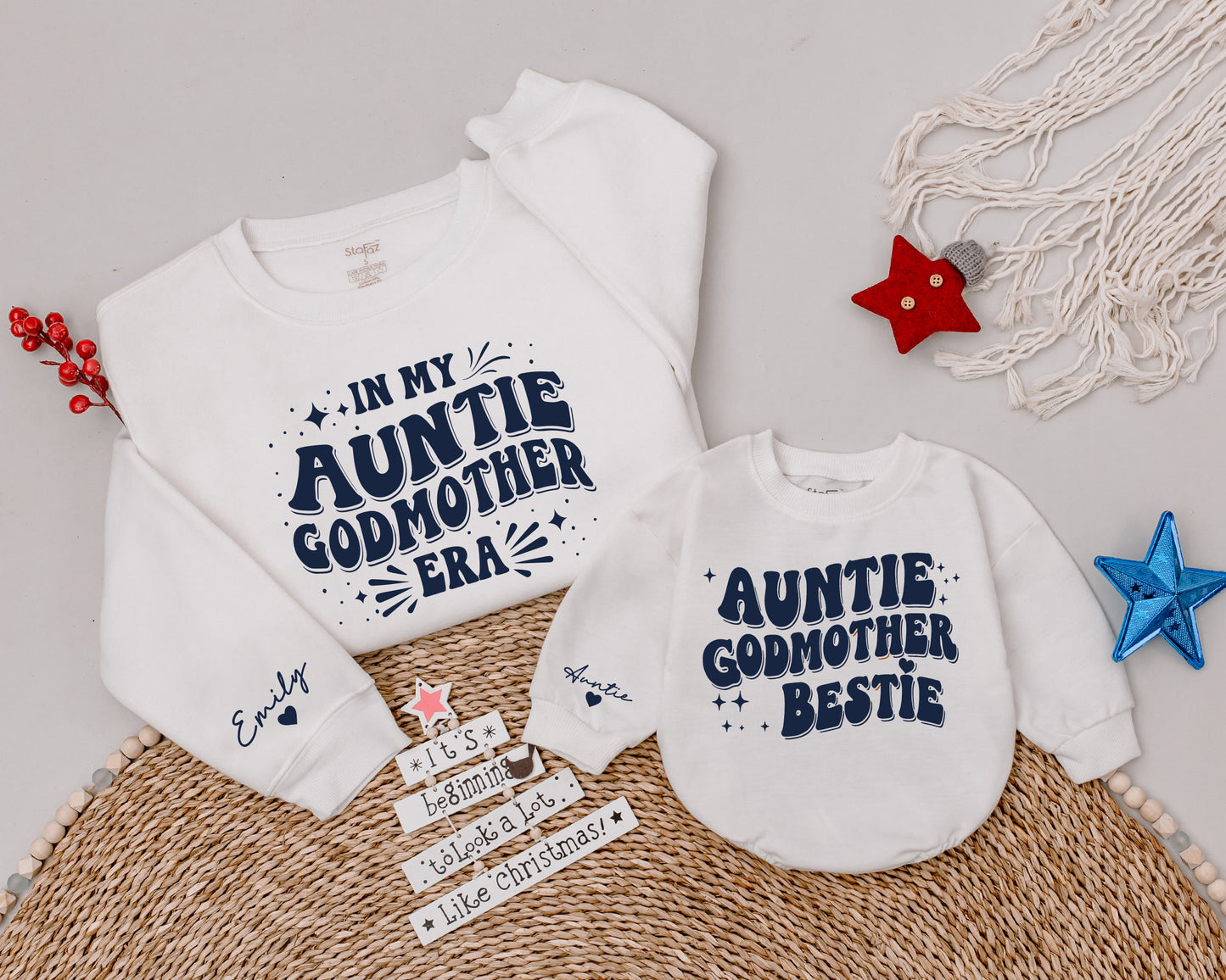 Godmother Auntie Bestie Shirt: Funny Gift Sweater for Family Love