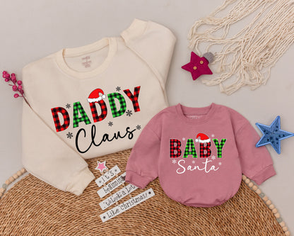 Daddy & Me Retro Christmas Sweatshirt: Family Holiday Matching Gift