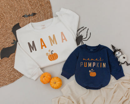 Mama and Mini Pumpkin Sweaters: Matching Family Fall Outfits