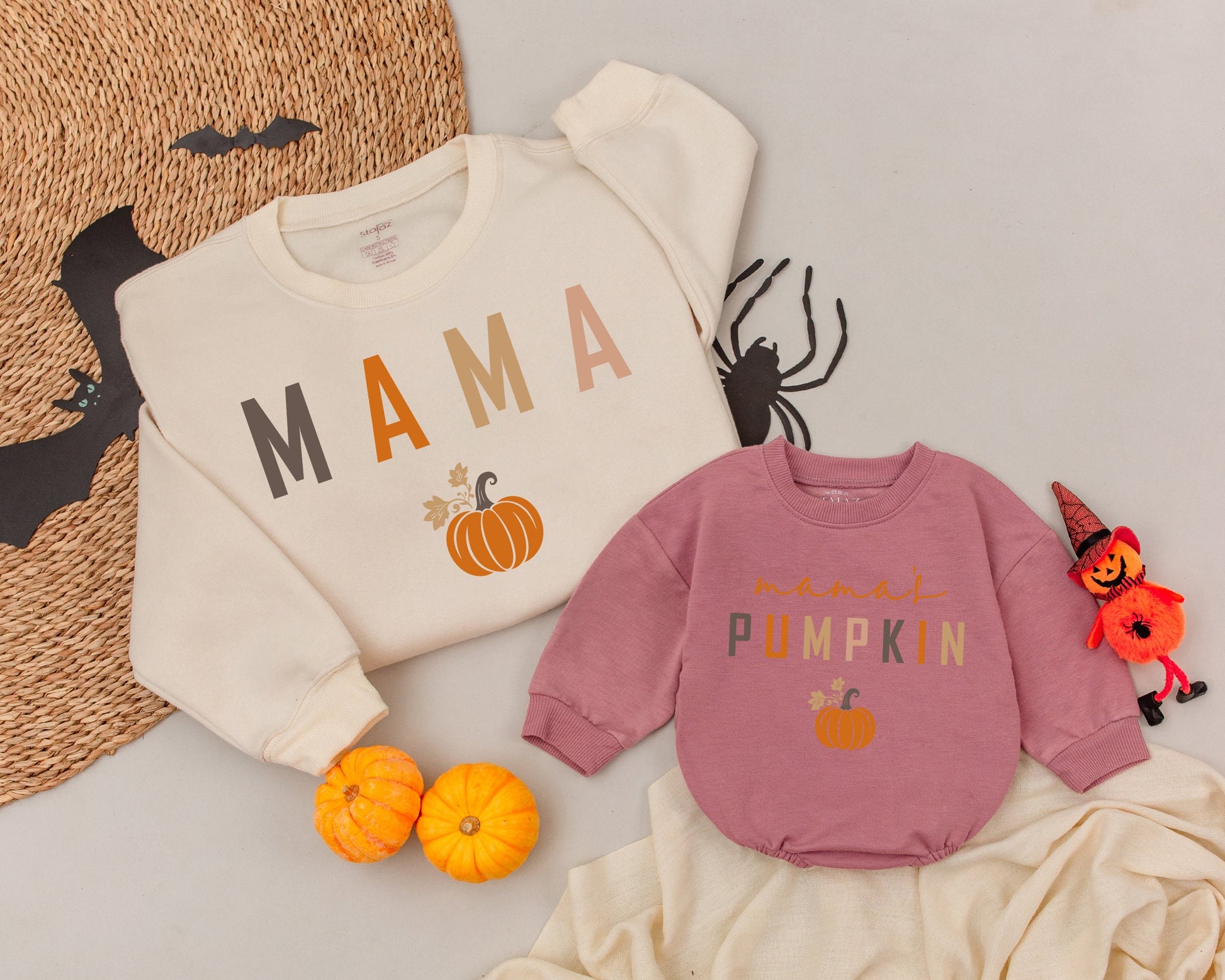 Mama and Mini Pumpkin Sweaters: Matching Family Fall Outfits