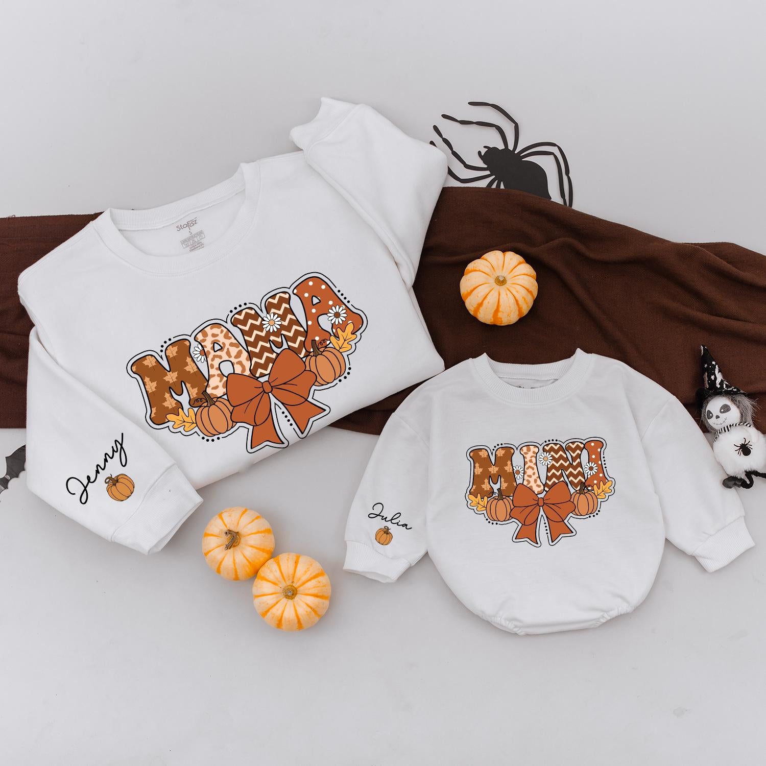 Mama & Mini Pumpkin Sweaters: Mommy & Me Fall Matching Outfit