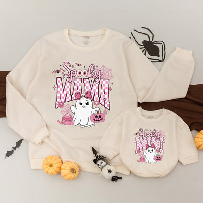 Matching Halloween Mommy & Me Sweaters: Cute Ghost Family Outfit  