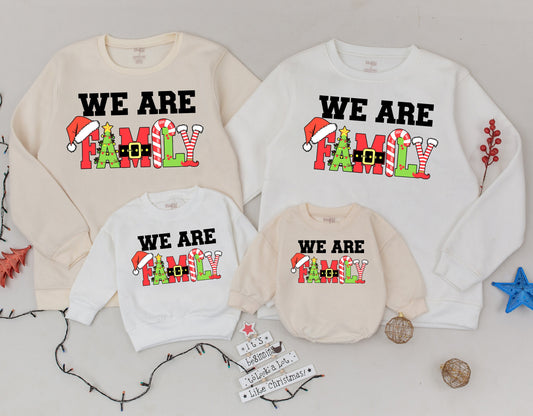 Matching Family Sweatshirts, Mommy & Me Retro Christmas Outfits