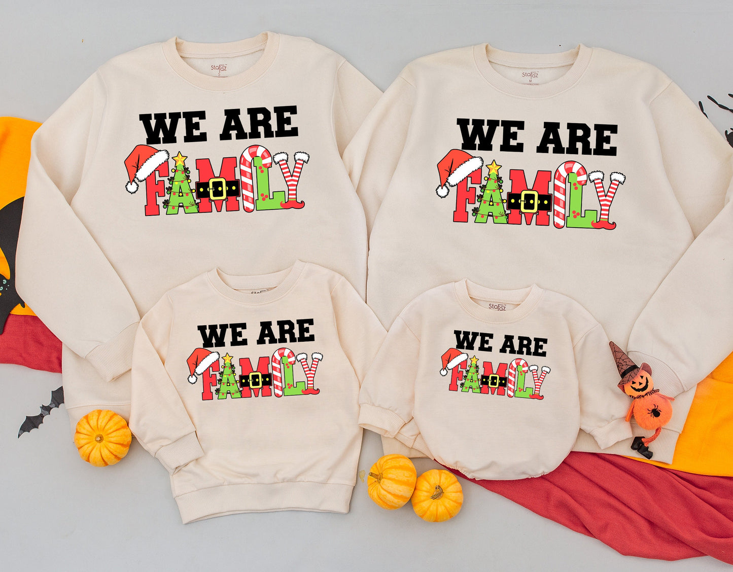 Matching Family Sweatshirts, Mommy & Me Retro Christmas Outfits