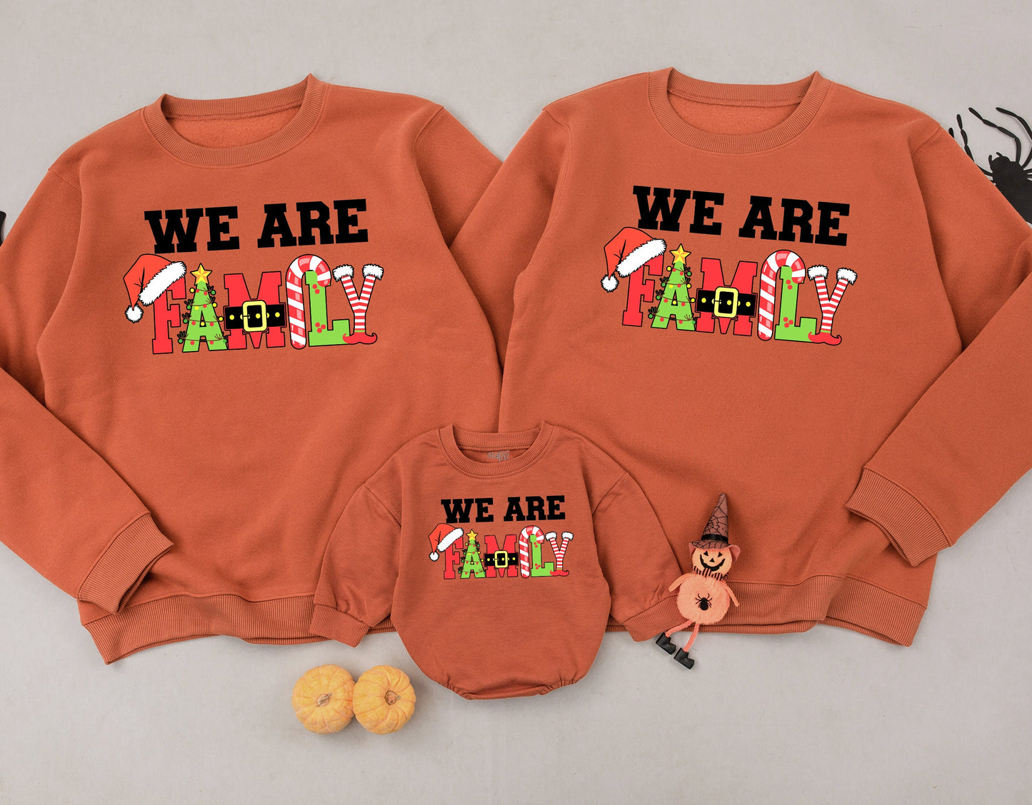 Matching Family Sweatshirts, Mommy & Me Retro Christmas Outfits