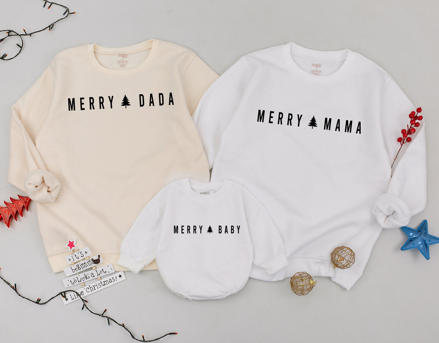 Matching Family Christmas Shirts - Mommy & Me Holiday Sweaters