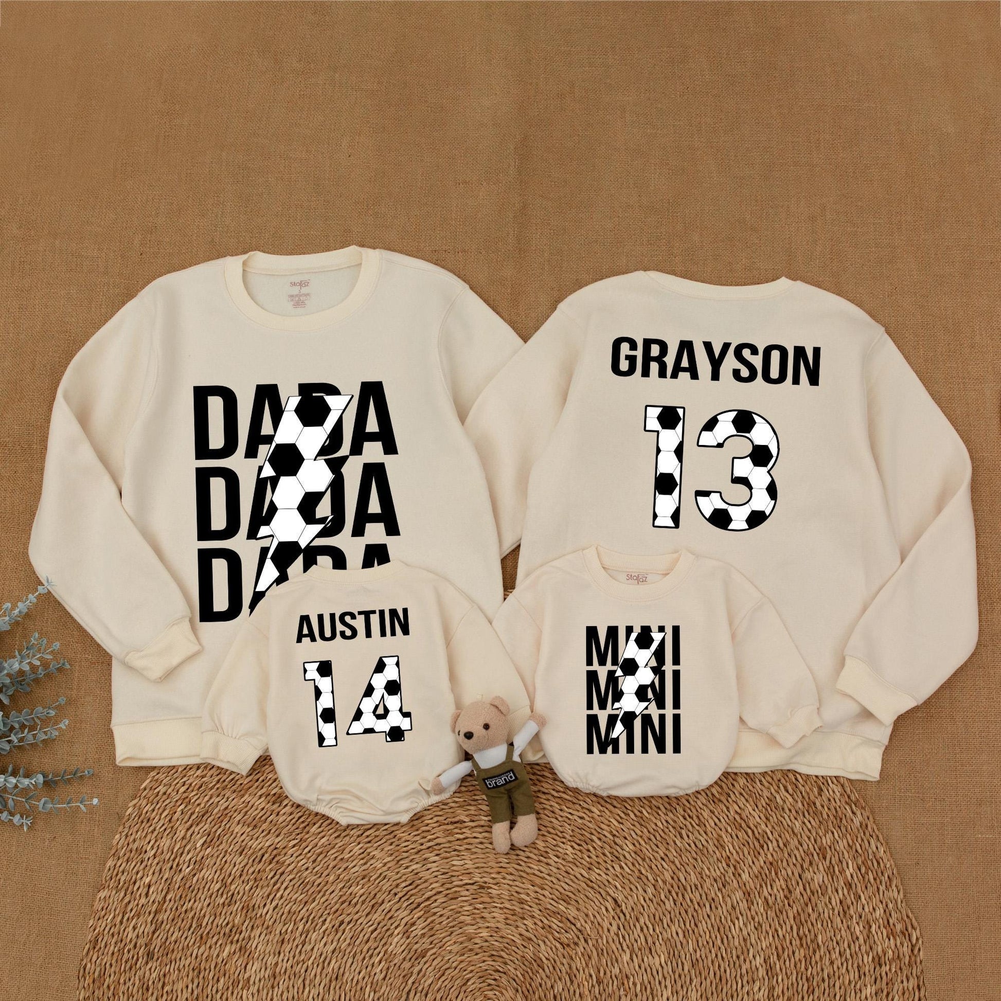 Custom Family Soccer Sweatshirts: Mommy, Daddy & Kids Matching Outfits