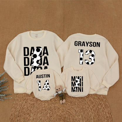 Custom Family Soccer Sweatshirts: Mommy, Daddy & Kids Matching Outfits