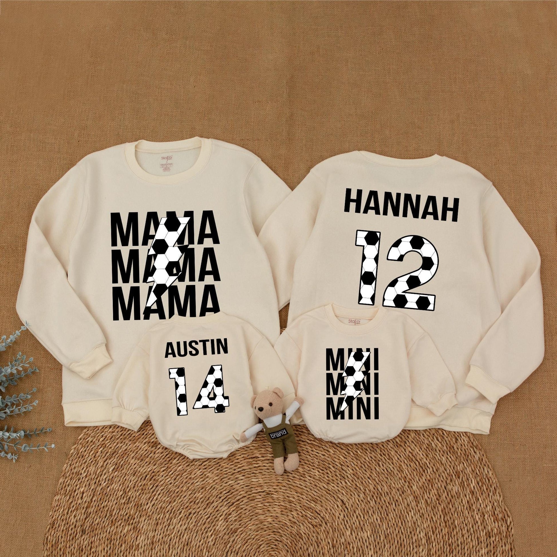 Custom Family Soccer Sweatshirts: Mommy, Daddy & Kids Matching Outfits