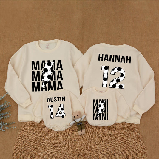 Custom Family Soccer Sweatshirts: Mommy, Daddy & Kids Matching Outfits