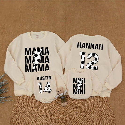 Custom Family Soccer Sweatshirts: Mommy, Daddy & Kids Matching Outfits