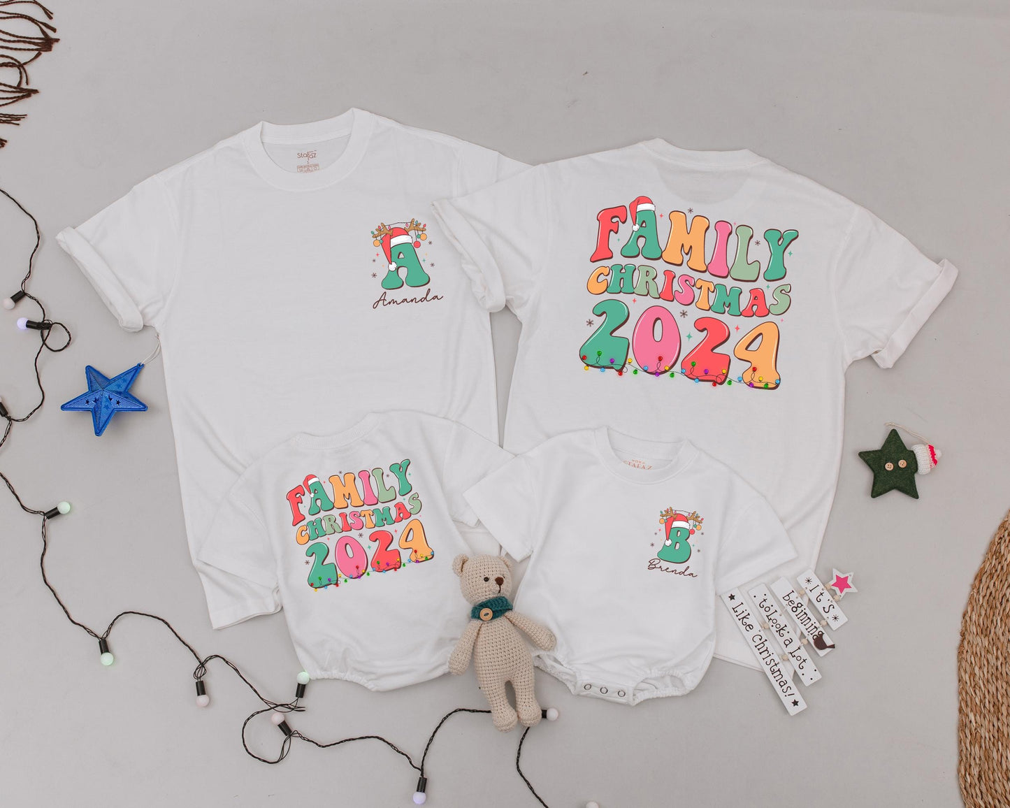 Matching Family Christmas Tees: Personalized Holiday Outfits