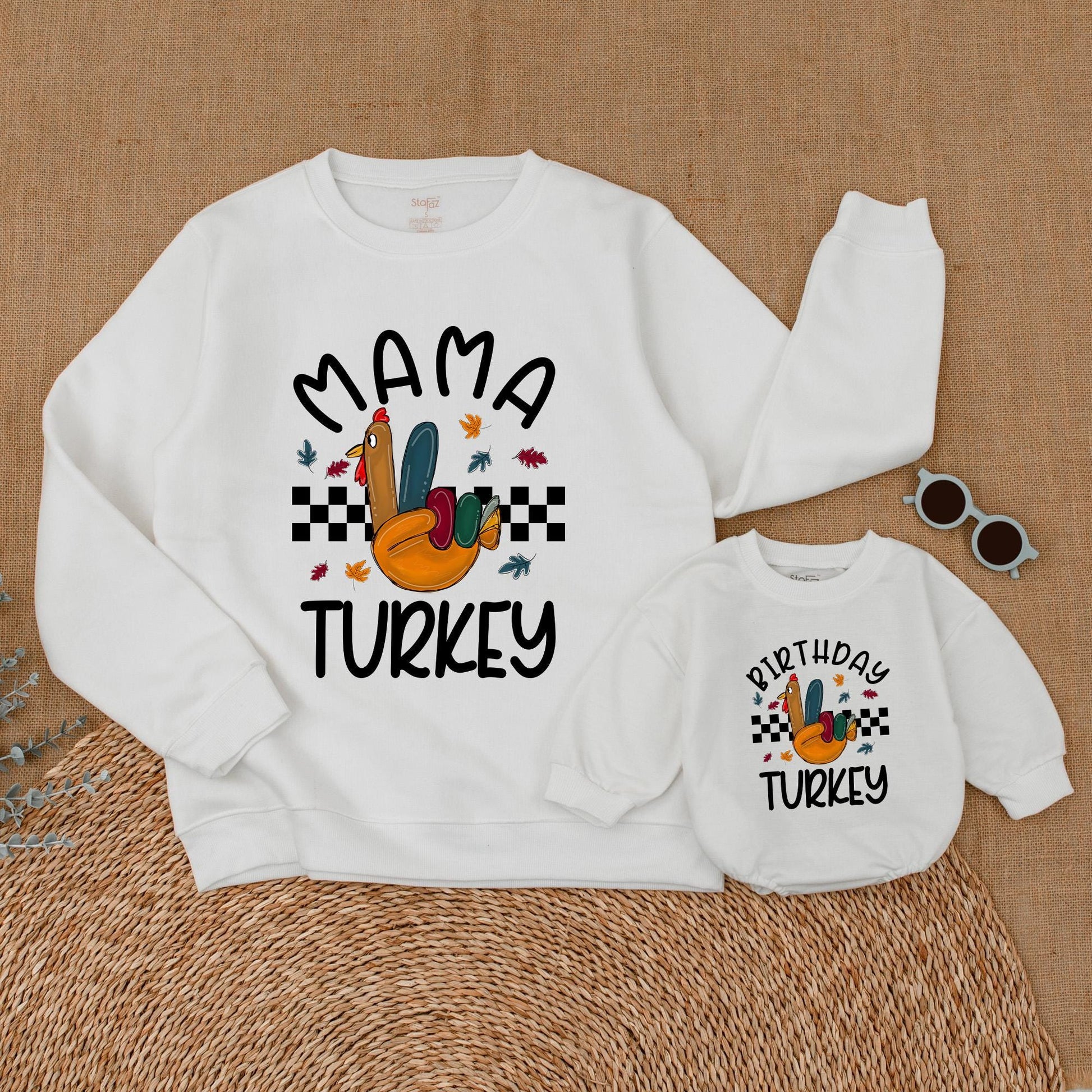 Matching Thanksgiving Outfits: Mommy & Me Turkey Sweatshirts