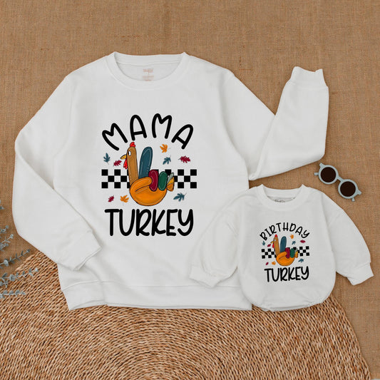 Matching Thanksgiving Outfits: Mommy & Me Turkey Sweatshirts