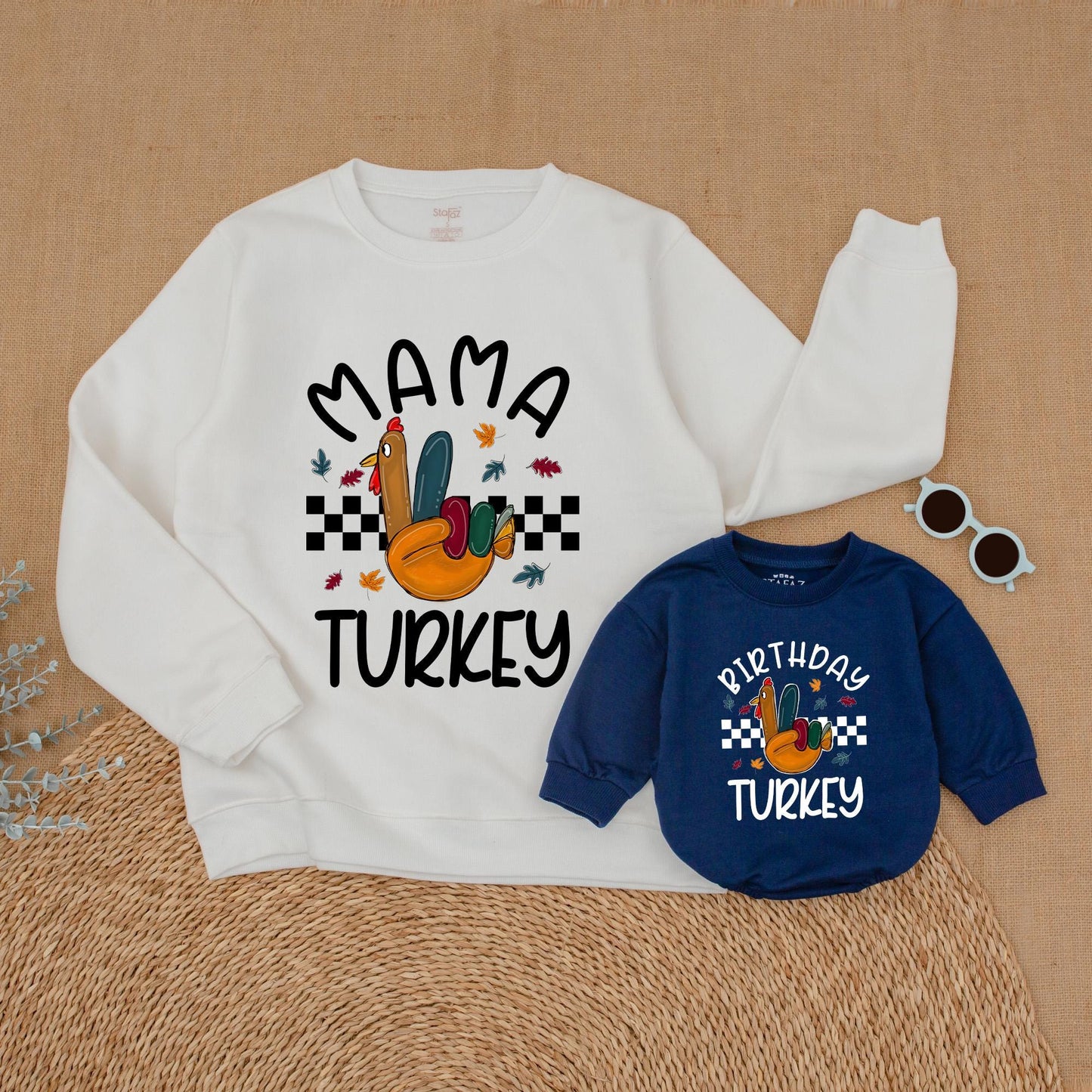 Matching Thanksgiving Outfits: Mommy & Me Turkey Sweatshirts