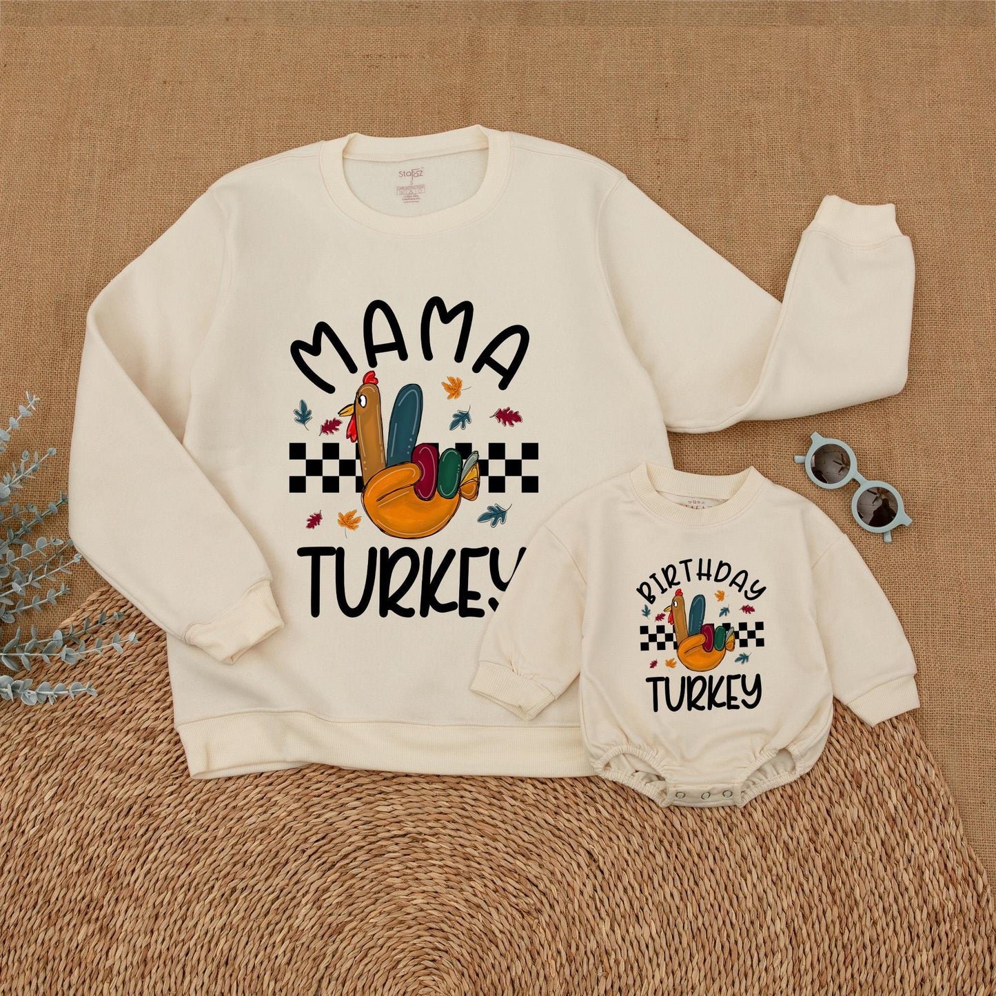 Matching Thanksgiving Outfits: Mommy & Me Turkey Sweatshirts