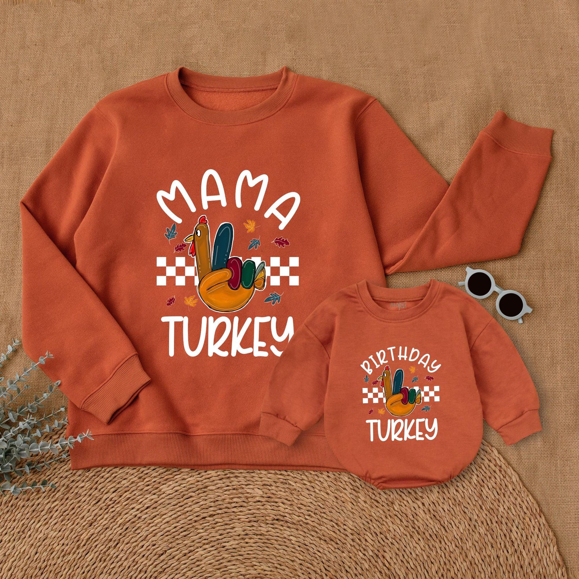 Matching Thanksgiving Outfits: Mommy & Me Turkey Sweatshirts