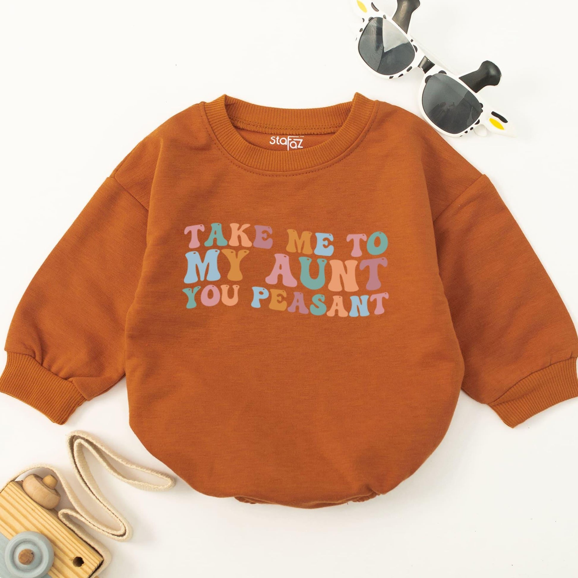 Aunt-Themed Baby Bodysuit for Announcements & Reveals – Handmade Gift