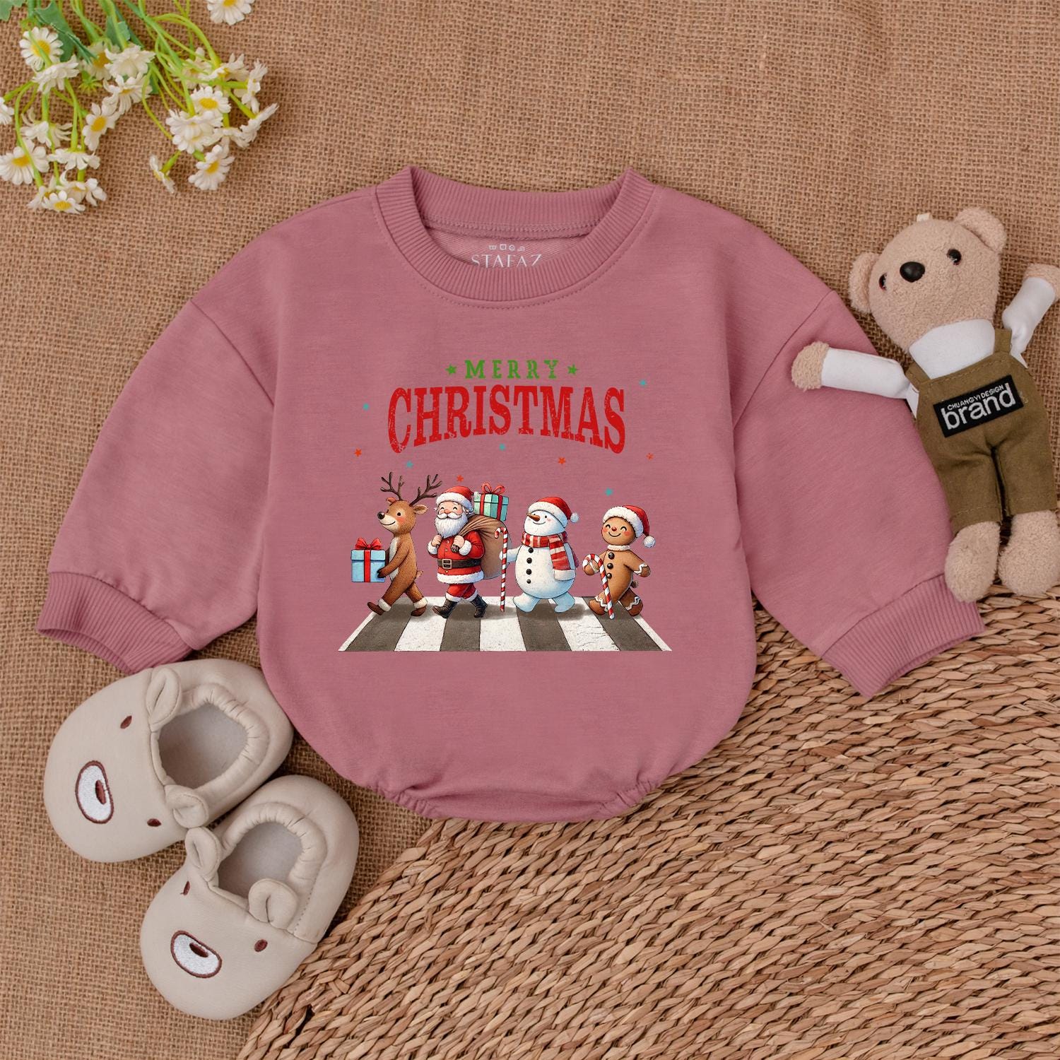 Retro Christmas Baby Bodysuit: First Christmas Outfit & Gift