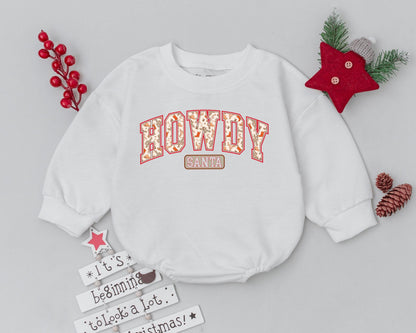 Western Baby Christmas Romper: Newborn Outfit & Shower Gift