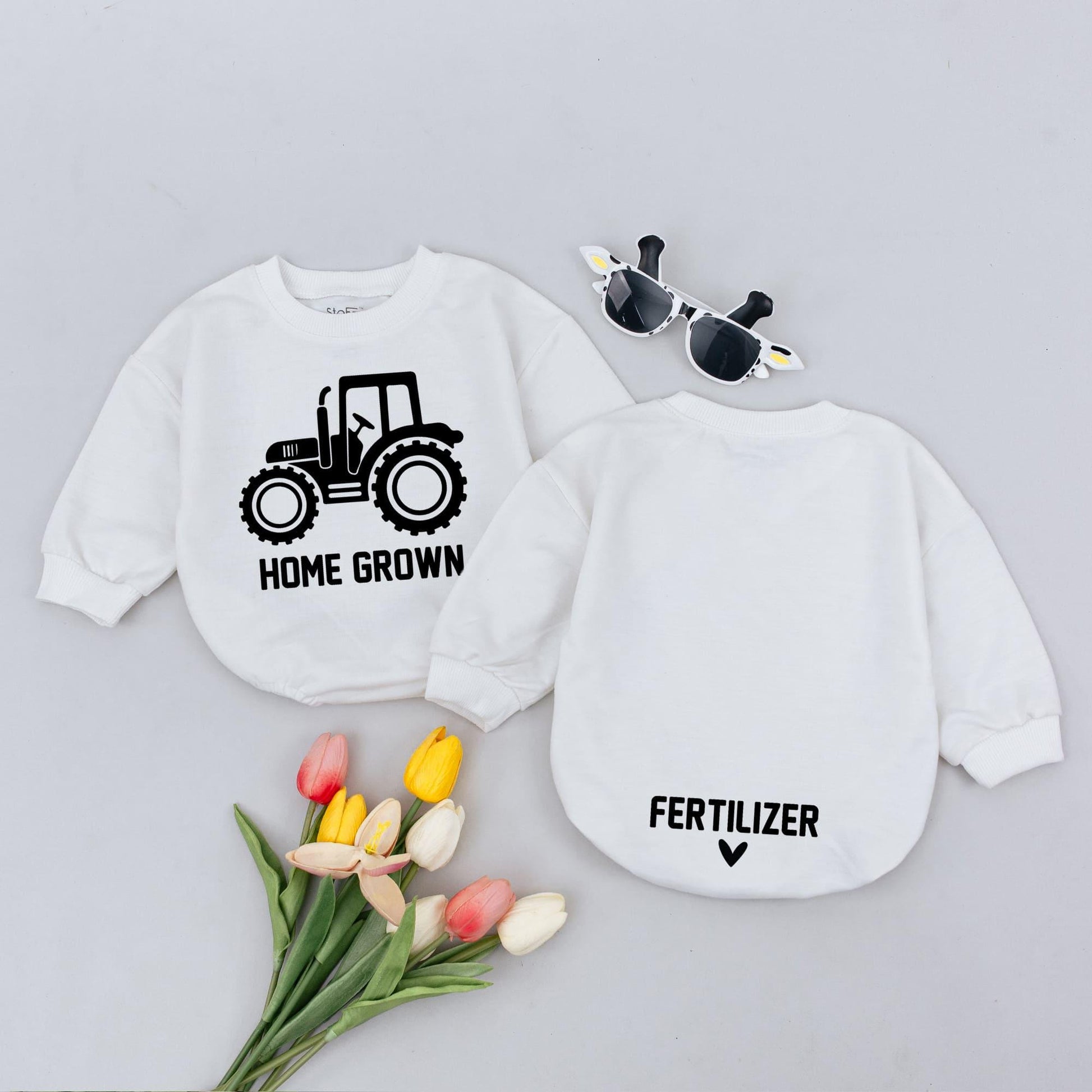 Country Baby Bodysuit: Funny Farm Tractor Gift & Pregnancy Reveal