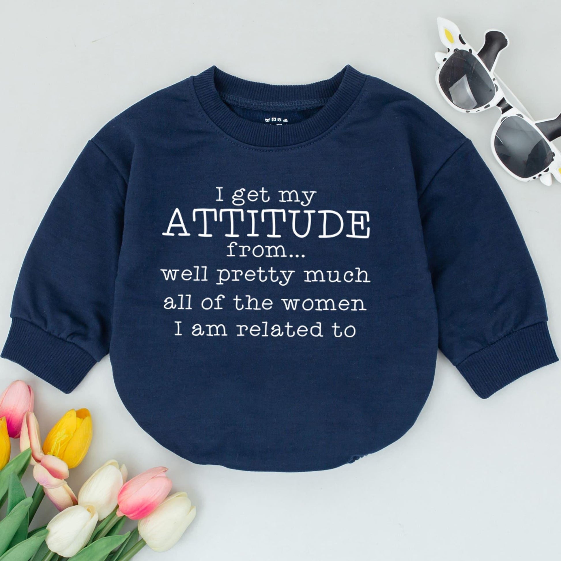 Witty Baby Romper: Attitude Inspired by Family, Baby Shower Surprise