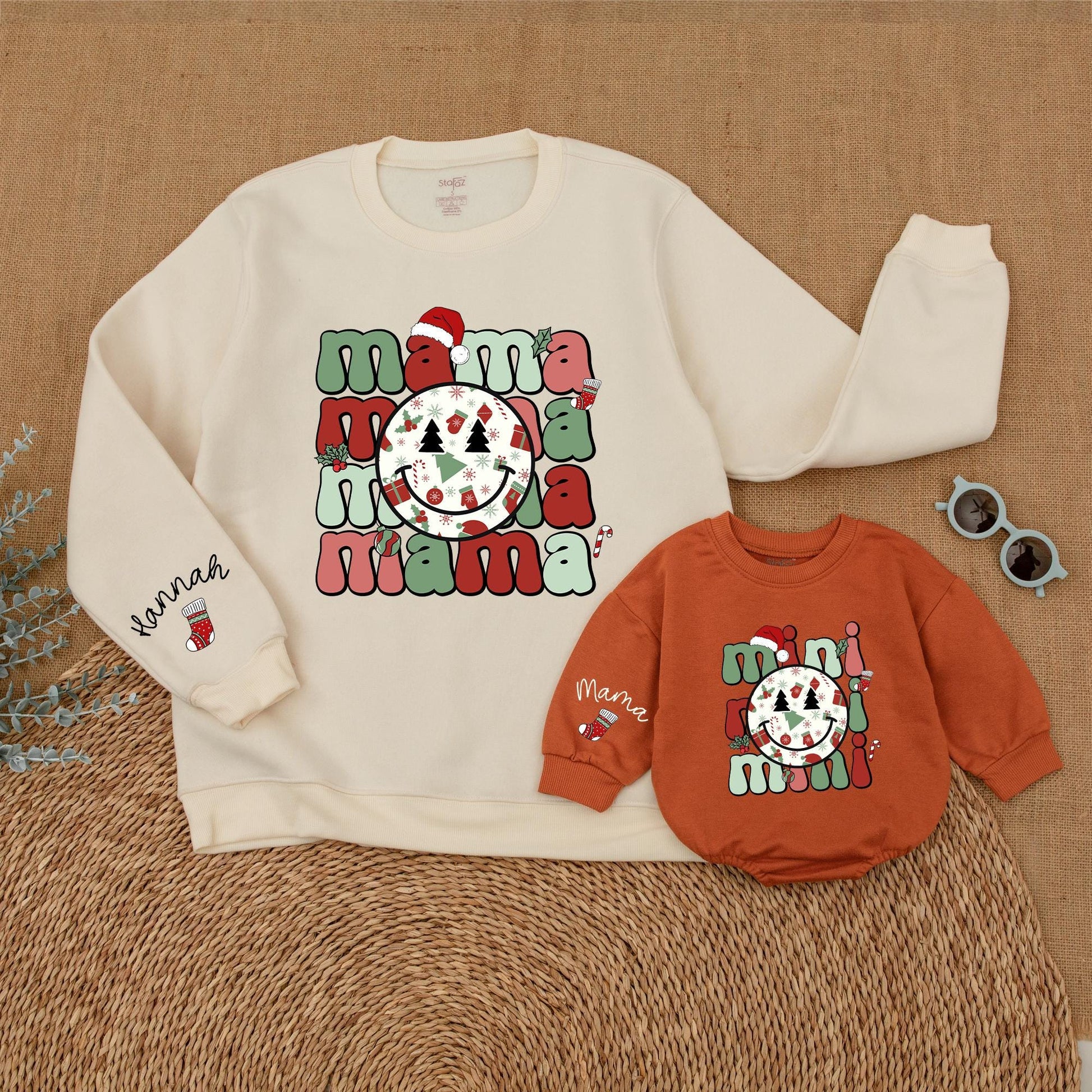 Matching Mama & Mini Christmas Smiley Sweatshirt - Mommy & Me Outfits