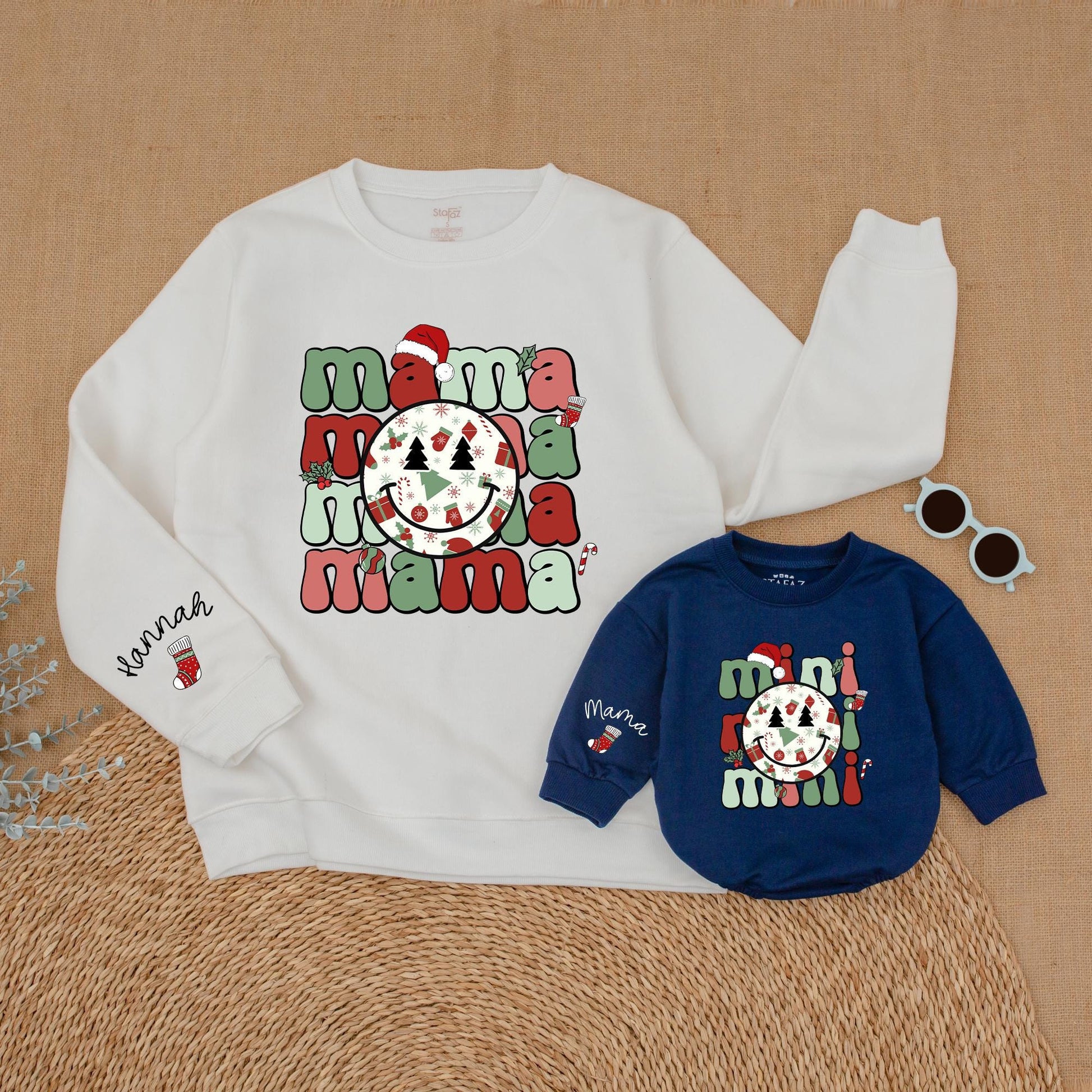 Matching Mama & Mini Christmas Smiley Sweatshirt - Mommy & Me Outfits
