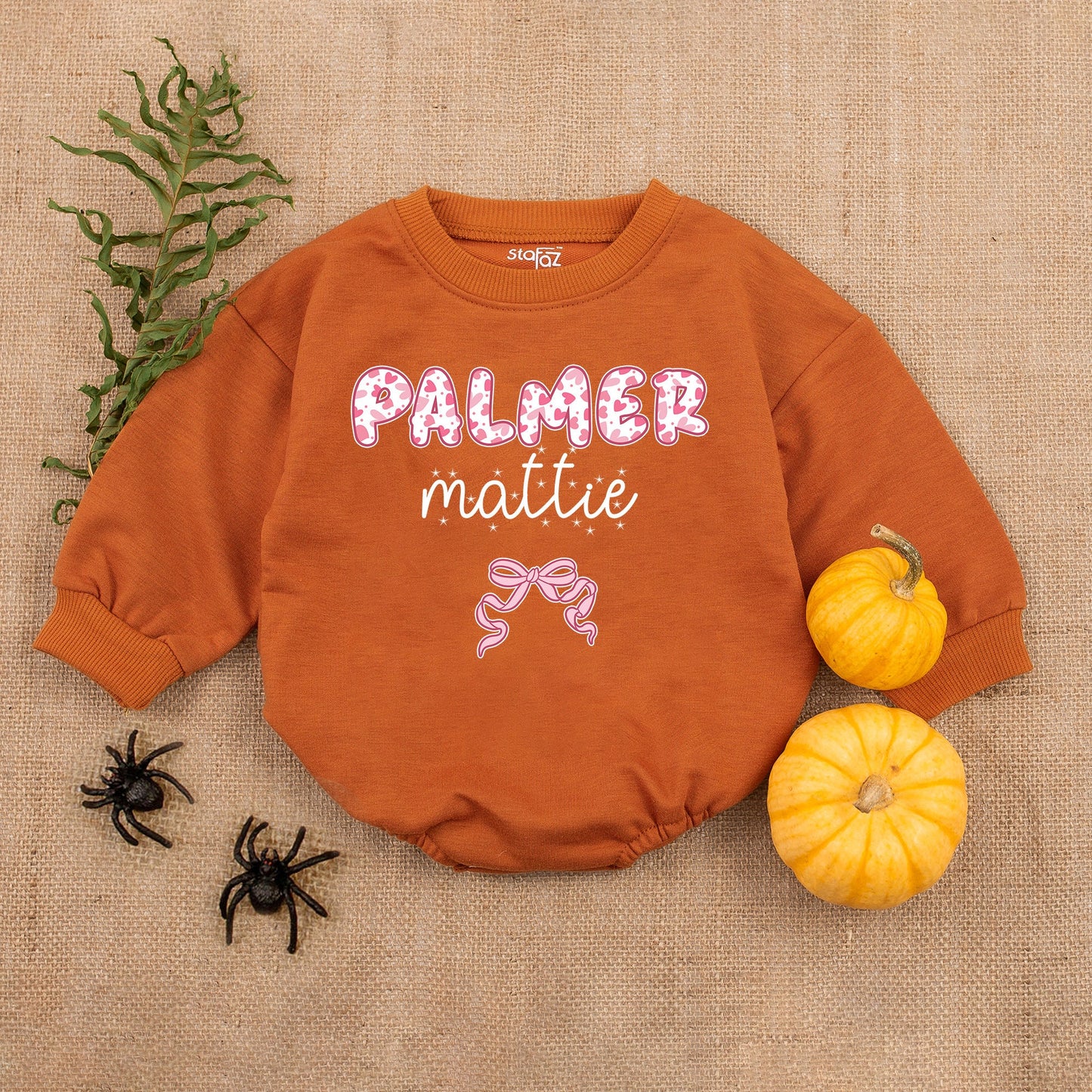 Custom Blue Baby Romper Sweatshirt - Oversized & Personalized