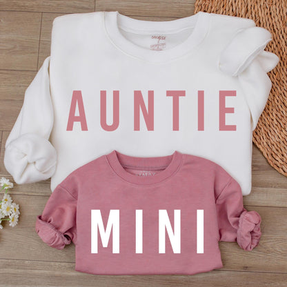 Auntie and Me Retro Sweatshirts: Perfect Gift for Aunts and Minis