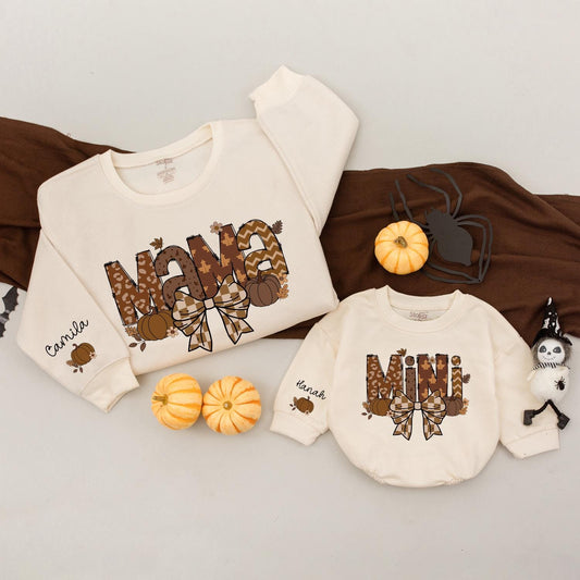 Matching Family Pumpkin Sweatshirts: Mommy and Me Fall Outfits